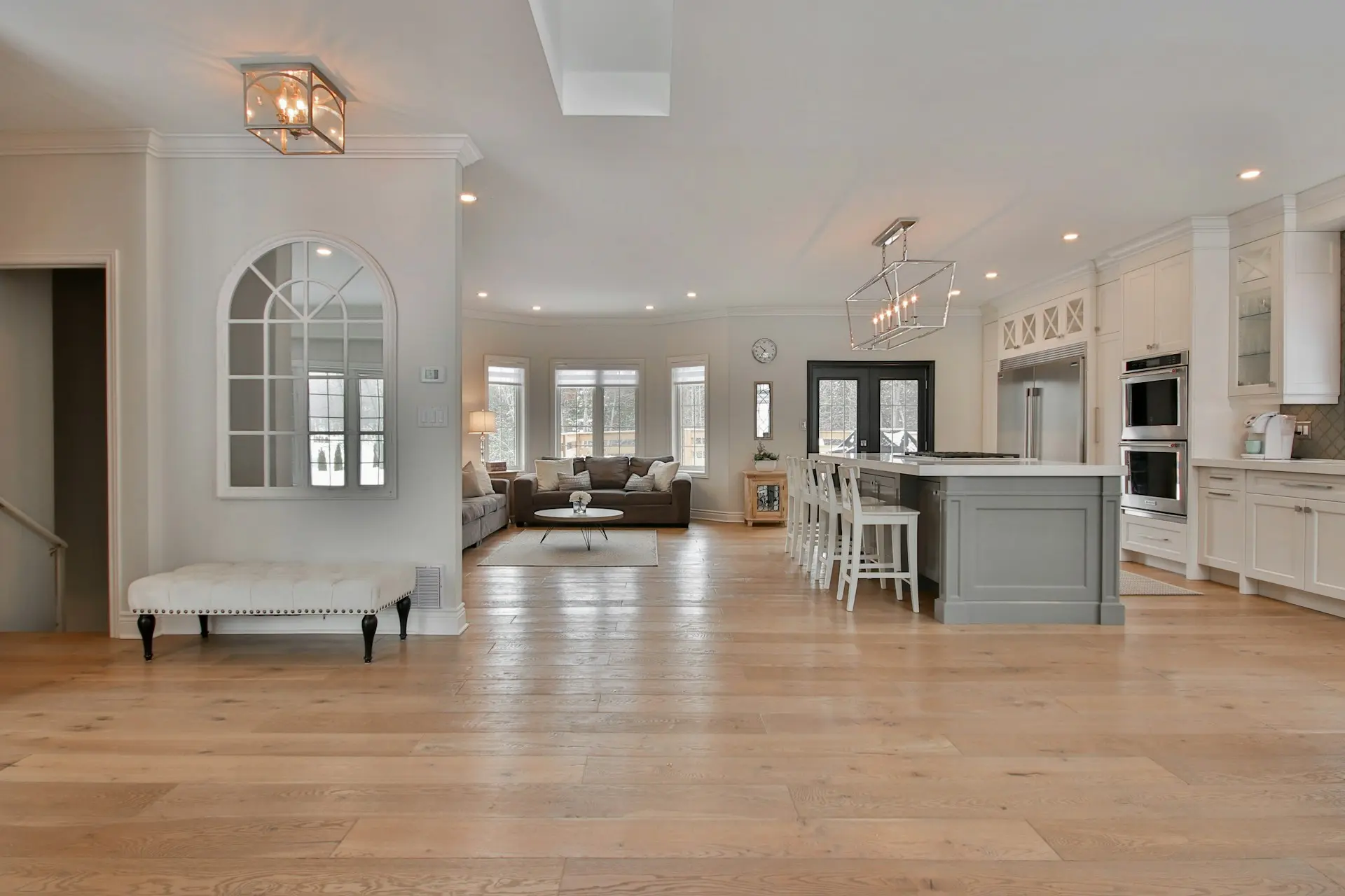 Waterproof vinyl flooring installation in a residential bathroom